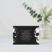 Skull Gothic Halloween Wedding Enclosure Kaart (Staand voorkant)