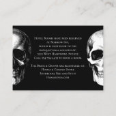 Skull Gothic Halloween Wedding Enclosure Kaart (Achterkant)