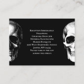 Skull Gothic Halloween Wedding Enclosure Kaart (Voorkant)