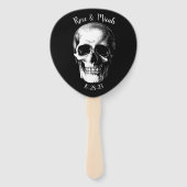 Skull Gothic Halloween Wedding Fans Handwaaier (Voorkant)