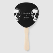 Skull Gothic Halloween Wedding Fans Handwaaier (Voorkant)