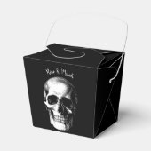 Skull Gothic Halloween Wedding Favor Boxes Bedankdoosjes (Voorkant Zijde)
