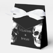 Skull Gothic Halloween Wedding Favor Boxes Bedankdoosjes (Voorkant Zijde)