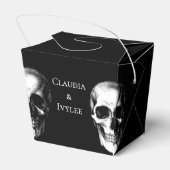 Skull Gothic Halloween Wedding Favor Boxes Bedankdoosjes (Achterkant)
