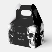Skull Gothic Halloween Wedding Favor Boxes Bedankdoosjes (Voorkant Zijde)