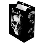 Skull Gothic Halloween Wedding Gift Bag Medium Cadeauzakje (Voorkant Gekanteld)