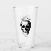 Skull Gothic Halloween Wedding Glasses Glas (Voorkant)