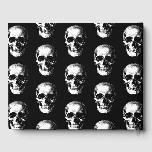 Skull Gothic Halloween Wedding Guest Book Gastenboek (Achterkant)