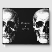 Skull Gothic Halloween Wedding Guest Book Gastenboek (Voorkant)