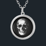 Skull Gothic Halloween Wedding Ketting<br><div class="desc">Nodig degenen uit die je graag wilt zien gezegde tot de dood ons deelneemt met ons Gothic Skull Halloween Wedding Theme. Deze schedel kettingen zijn perfect voor je gothische trouwdag. Pas de achtergrondkleur en de woorden aan,  om het uw te maken.</div>