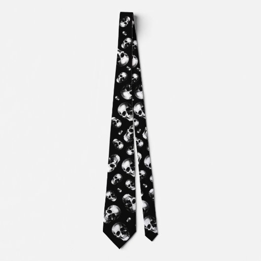 Skull Gothic Halloween Wedding Mannen Necktie Stropdas (Voorkant)