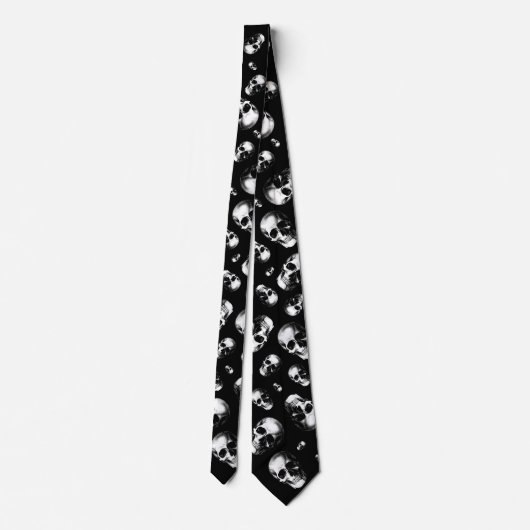 Skull Gothic Halloween Wedding Mannen Necktie Stropdas (Achterkant)