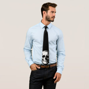 Skull Gothic Halloween Wedding Mannen Necktie Stropdas