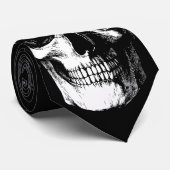 Skull Gothic Halloween Wedding Mannen Necktie Stropdas (Opgerold)