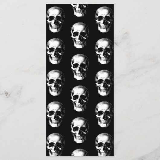 Skull Gothic Halloween Wedding Menu (Achterkant)