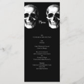 Skull Gothic Halloween Wedding Menu (Voorkant)