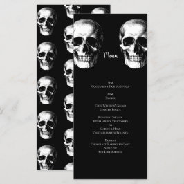 Skull Gothic Halloween Wedding Menu