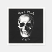 Skull Gothic Halloween Wedding Napkins Servet (Voorkant)