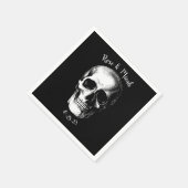 Skull Gothic Halloween Wedding Napkins Servet (Hoek)
