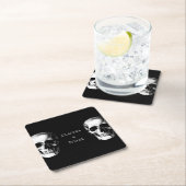 Skull Gothic Halloween Wedding Onderzetters (Insitu)