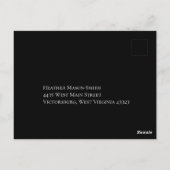 Skull Gothic Halloween Wedding Reply Kaart (Achterkant)