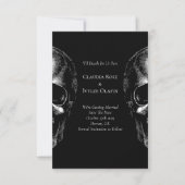 Skull Gothic Halloween Wedding Save the Date Kaart (Voorkant)