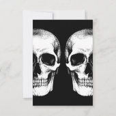 Skull Gothic Halloween Wedding Save the Date Kaart (Achterkant)