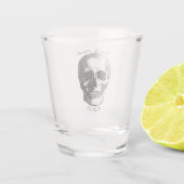 Skull Gothic Halloween Wedding Shot Glass Glas (Achterkant)