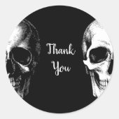 Skull Gothic Halloween Wedding Stickers (Voorkant)