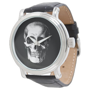 Skull Gothic Halloween Wedding Watch Horloge