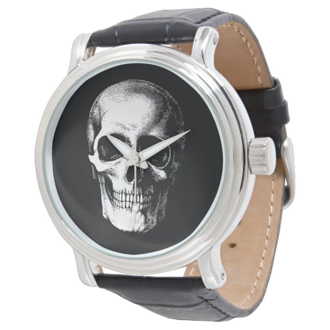 Skull Gothic Halloween Wedding Watch Horloge (Gekanteld)