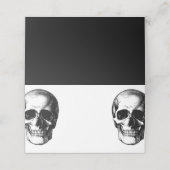 Skull Gothic Halloween Weduwkaarten Plaatskaartje (Buitenkant ongevouwen)