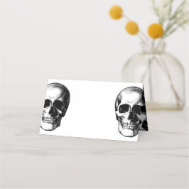 Skull Gothic Halloween Weduwkaarten Plaatskaartje