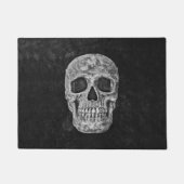 Skull Gothic Old Grunge Black and White Texture Deurmat (Voorkant)