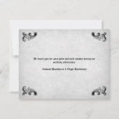 Skull Gothic Wedding Bedankkaart (Achterkant)