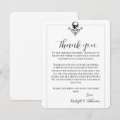 Skull Gothic Wedding Bedankt dat je Kaart ontvangt (Voorkant / Achterkant)