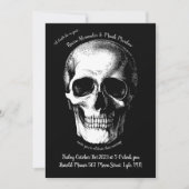 Skull Gothic Wedding Invitation Kaart (Voorkant)
