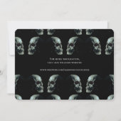 Skull Gothic Wedding Invitation Kaart (Achterkant)
