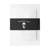 Skull Gothic Wedding Invitation Uitnodigingen Wikkel (Voorkant Voorbeeld)