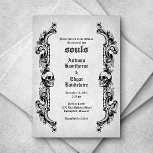 Skull Gothic Wedding Kaart