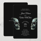 Skull Gothic Wedding Kaart (Voorkant / Achterkant)
