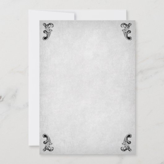 Skull Gothic Wedding Kaart (Achterkant)