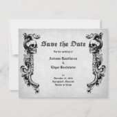 Skull Gothic Wedding Save The Date (Voorkant)