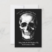 Skull Gothic Wedding Save the Date Kaart (Voorkant)