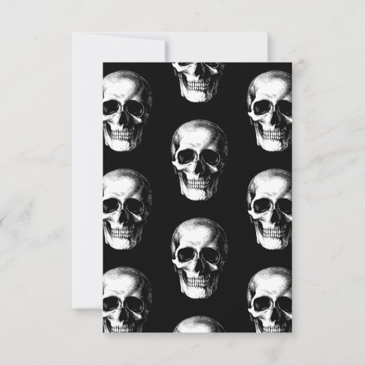 Skull Gothic Wedding Save the Date Kaart (Achterkant)