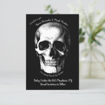Skull Gothic Wedding Save the Date