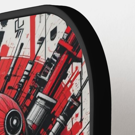 Skull Graffiti - Acrylpuzzel Pickleball Paddle (Links Detail)