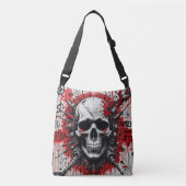 Skull Graffiti Crossbody Bag Crossbody Tas (Voorkant)