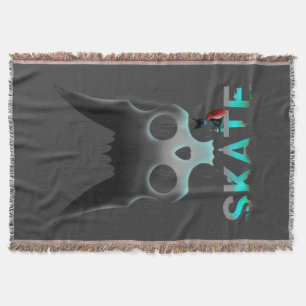 Skull Graffiti Skater Cat Deken