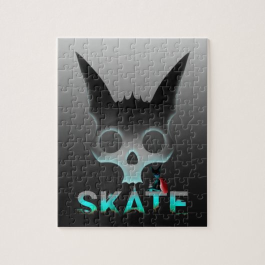 Skull Graffiti Skater Cat Legpuzzel (Verticaal)